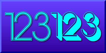 Display Digits Eight Font Poster 2