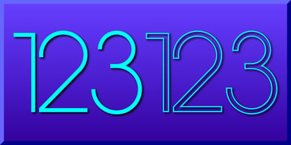 Display Digits Eight Font Poster 1