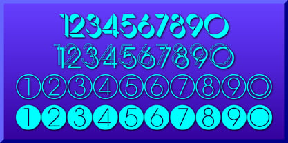 Display Digits Eight Font Poster 6