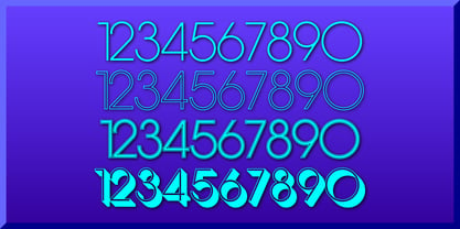 Display Digits Eight Font Poster 5