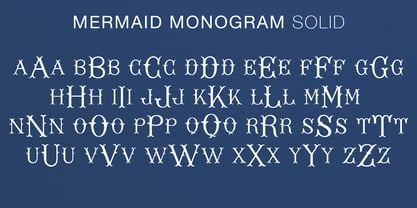 Mermaid Monogram Font Poster 3