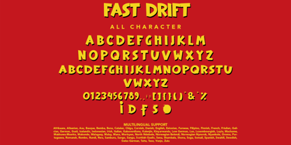 Fast Drift Font Poster 8
