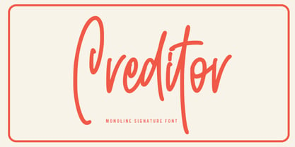 Creditor Font Poster 1