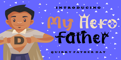 My Hero Father Font Poster 1