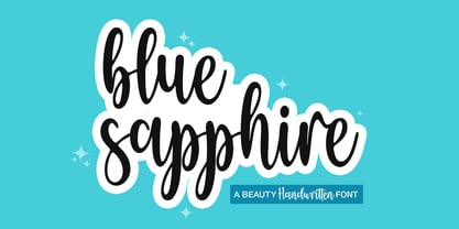 Blue Sapphire Font Poster 1