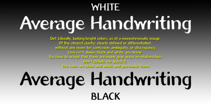 Average Handwriting Font Poster 1