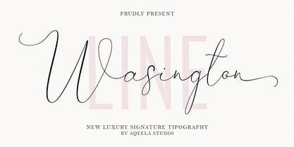 Line Washington Font Poster 1