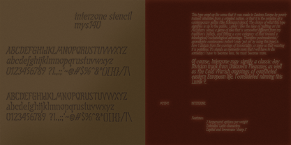 Interzone Font Poster 5