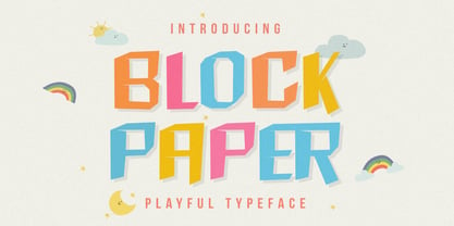 Block Paper Font Poster 1