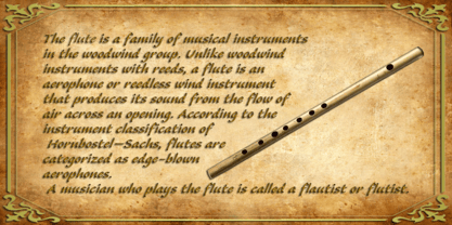Flute Font Poster 3