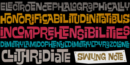 Swung Note Font Poster 7