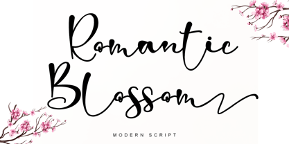 Romantic Blossom Font Poster 1