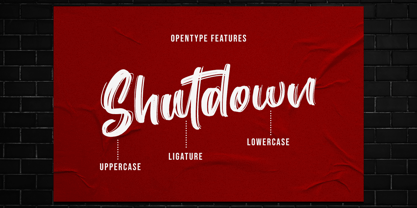 Shutdown Brush Font Poster 9