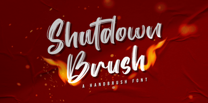Shutdown Brush Font Poster 1