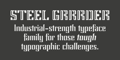 Steel Grrrder Groove Font Poster 2