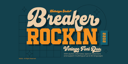 Breaker Rockin Font Poster 1