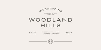 SA Woodland Hills Font Poster 1