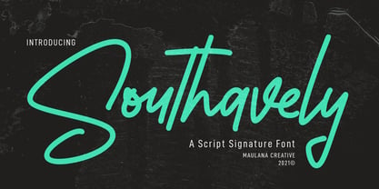 Southavely Signature Font Poster 1