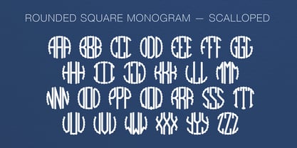 Rounded Square Monogram Fuente Póster 7