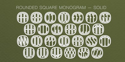 Rounded Square Monogram Fuente Póster 2