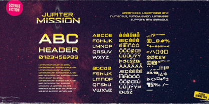 Jupiter Mission Font Poster 3