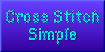 Cross Stitch Simple Fuente Póster 1