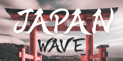 Japan Wave Font Poster 1