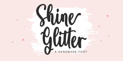 Shine Glitter Font Poster 1