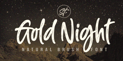 Gold Night Font Poster 1