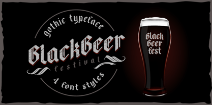 Black Beer Font Poster 1