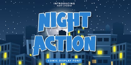 Night Action Font Poster 1