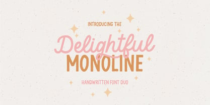 Delightful Monoline Font Poster 1