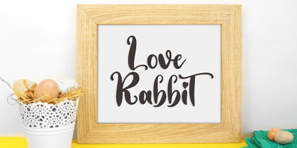 Love Rabbit Font Poster 4