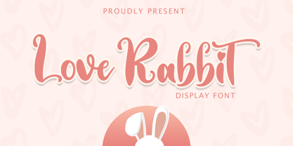 Love Rabbit Font Poster 1