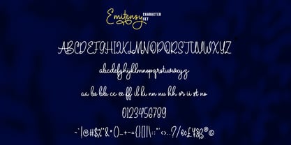 Emitensy script Font Poster 5