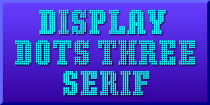Display Dots Three Serif Font Poster 1