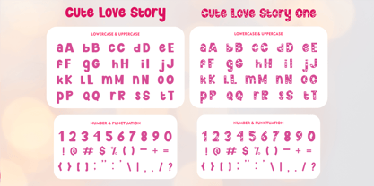 Cute Love Story Fuente Póster 10