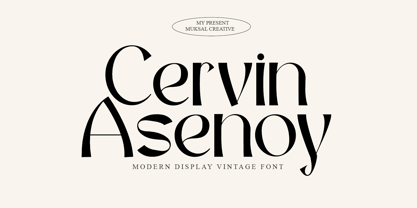 Cervin Asenoy Font Poster 1