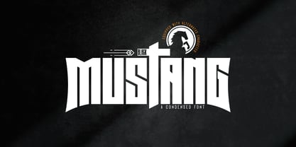 Black Mustang Font Poster 1
