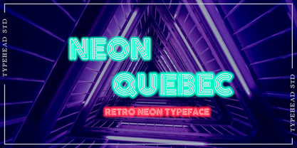 Neon Quebec Fuente Póster 1