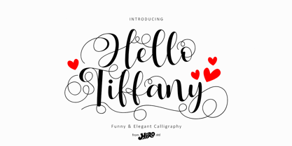 Hello Tiffany Font Poster 1