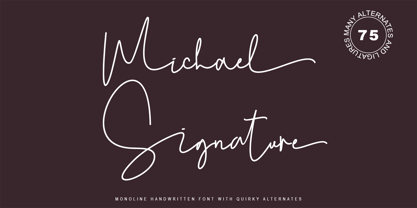 Michael Signature Font Poster 1