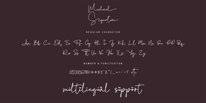Michael Signature Font Poster 12