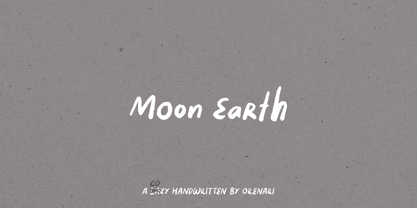 Moon Earth Font Poster 7