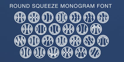 Round Squeeze Monogram Font Poster 3