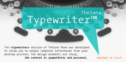 TheSans Typewriter Fuente Póster 2