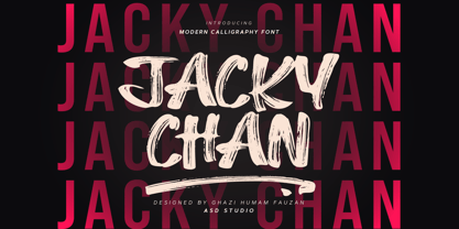 Jacky Chan Font Poster 1