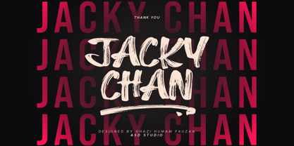 Jacky Chan Font Poster 9