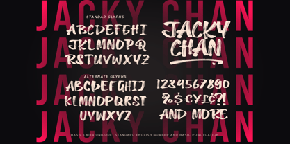 Jacky Chan Font Poster 7