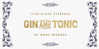 Gin And Tonic Font Poster 1